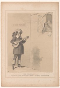 Karikatur mit Sir Robert Inglis als Troubadour von John Doyle