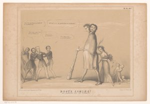 Spottdarstellung mit einem zweiköpfigen Monster von John Doyle