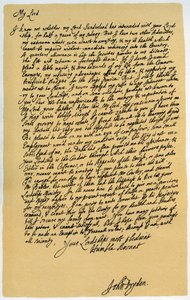 Brief von John Dryden an Laurence Hyde, ca. 1682-1683 von John Dryden