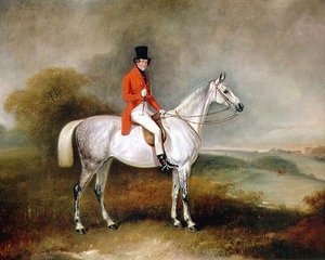 Charles Neil Hogg auf seinem Jäger 