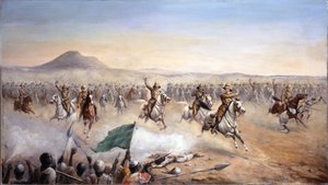 Der Angriff der 21. Lanzenreiter bei Omdurman, 2. September 1898 (Öl auf Leinwand)