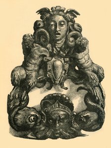 Türklopfer mit Delfinen und Satyrn, frühes 17. Jahrhundert, 1881 von John Emms