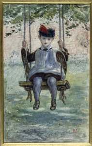 Ein Junge auf einer Schaukel von John Everett Millais
