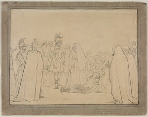 Aeneas zeigt den Körper von Pallas aus Vergils Aeneis, 1843 von John Everett Millais