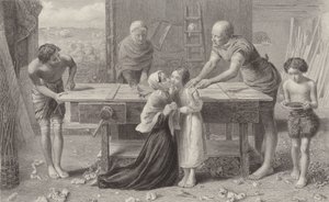 Christus im Haus seiner Eltern von John Everett Millais