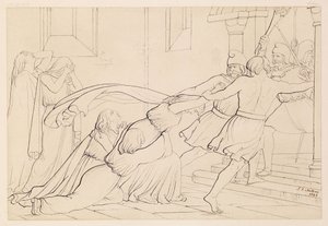Elgiva wird auf Befehl von Erzbischof Odo ergriffen von John Everett Millais