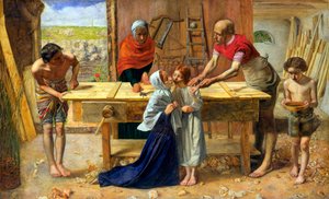 Jesus im Haus seiner Eltern von John Everett Millais
