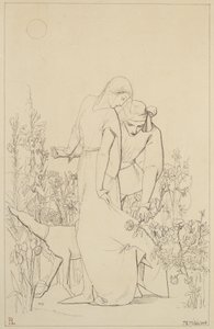 Liebende bei einem Rosenstrauch, 1848 von John Everett Millais
