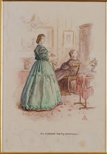 Mrs. Gresham und Miss Dunstable: Eine Illustration zu "Framley Parsonage", 1861 von John Everett Millais