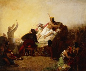 Pizarro ergreift den Inka von Peru, 1846 von John Everett Millais