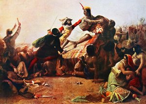 Pizarro ergreift den Inka von Peru, John Everett Millais