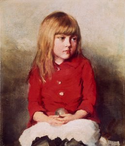 Porträt eines jungen Mädchens, spätes 19. Jahrhundert von John Everett Millais