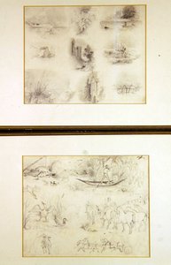 Verschiedene Skizzen von ländlichen Szenen (Jugendwerke), ca. 1842