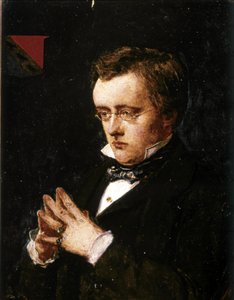 Wilkie Collins, Porträt, 1850 von John Everett Millais