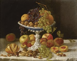 Stillleben mit weißer Kompott-Schale von John F. Francis