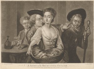 Eine Szene in "Der Werbeoffizier" von John Faber the younger