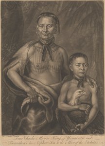 Tomo Chachi Mico, oder König von Yamacraw, und Tooanahowi [sic], sein Neffe von John Faber the younger