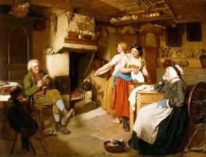 Eine Familie im Inneren