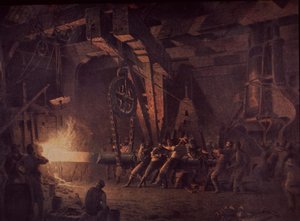 West Point Gun Foundry, Schmieden der Welle, ca. 1867 von John Ferguson Weir