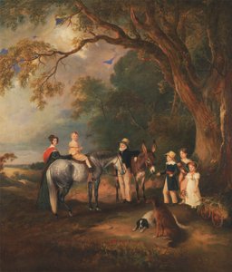 Miss Catherine Herrick mit ihren Nichten und Neffen, den fünf älteren Kindern von Rev. und Mrs. Henry Palmer von John Ferneley