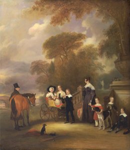 Der Pfarrer und Mrs. Henry Palmer mit ihren sechs jüngeren Kindern in Withcote Hall, in der Nähe von Oakham, Leicestershire von John Ferneley