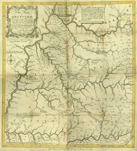 Karte von Kentucky..., graviert von Henry D. Pursell, gedruckt von T. Rook, Philadelphia, 1784