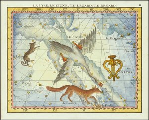 1776 - John Flamsteed - La Lyre, Le Cigne, Le Lezard, Le Renard (Lyra, Cygnus, Lacerta, Vulpecula)