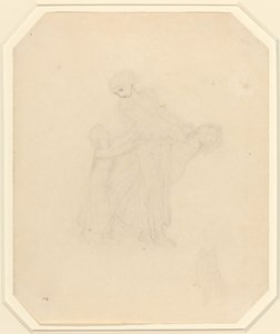 Erwachsener und zwei Kinder von John Flaxman