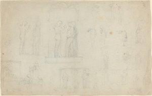 Blatt mit Skizzen (recto und verso)
