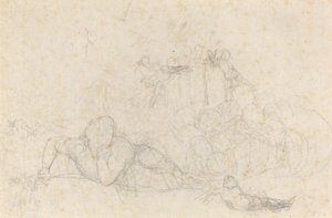 Blatt mit Studien von John Flaxman