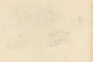 Blatt mit Studien von John Flaxman