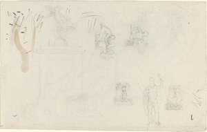 Blatt mit Studien von John Flaxman