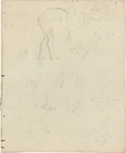 Blatt mit Studien von John Flaxman