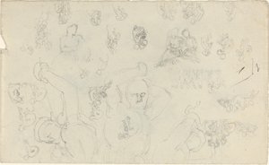 Blatt mit Studien von John Flaxman