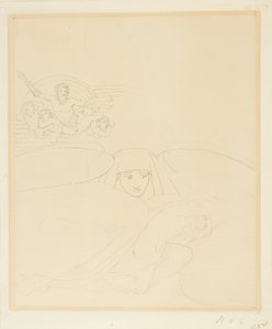 Schlaf entkommt dem Zorn des Zeus von John Flaxman