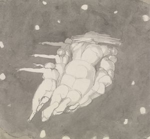 Die Erschaffung der Himmel, um 1790 von John Flaxman