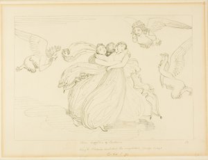 Die Harpyien und die Töchter des Pandarus von John Flaxman