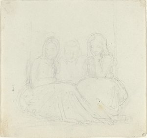 Drei sitzende weibliche Figuren von John Flaxman