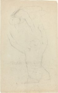 Zwei fliegende Figuren, die sich gegenseitig erreichen von John Flaxman