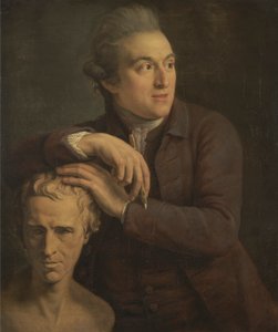 Joseph Nollekens mit seiner Büste von Laurence Sterne von John Francis Rigaud