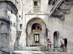 Der Eingang zur Moschee, aus 