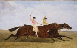 Satirist mit William Scott Up Beating Coronation mit John Day Up - Der St. Leger 1841 von John Frederick Herring Senior