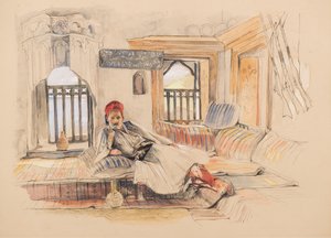 Ein östliches Interieur von John Frederick Lewis