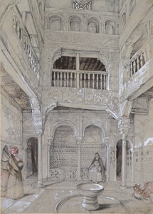 Eingang zu den Bädern in der Alhambra, um 1830er Jahre von John Frederick Lewis