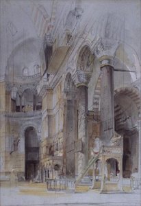 Innenraum der Hagia Sophia, Konstantinopel von John Frederick Lewis