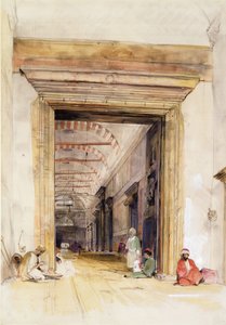 Das große Tor der Moschee von Santa Sophia, Konstantinopel von John Frederick Lewis