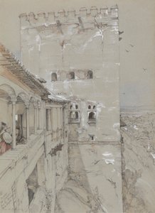 Der Torre de Comares, Alhambra, 1835