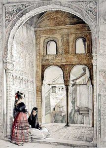 Fenster in der Halle der Botschafter, aus Skizzen und Zeichnungen der Alhambra, 1835
