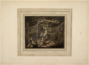 Im Inneren des Weberhauses in der Nähe von Bomore auf der Insel Ilay