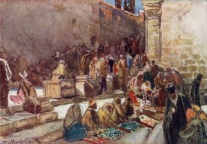 Eingang zum Vorhof der Grabeskirche, Jerusalem von John Fulleylove